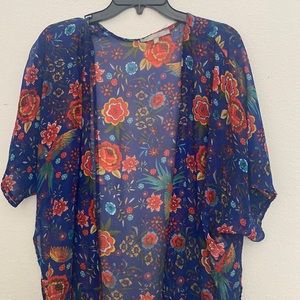 A multicolor kimono